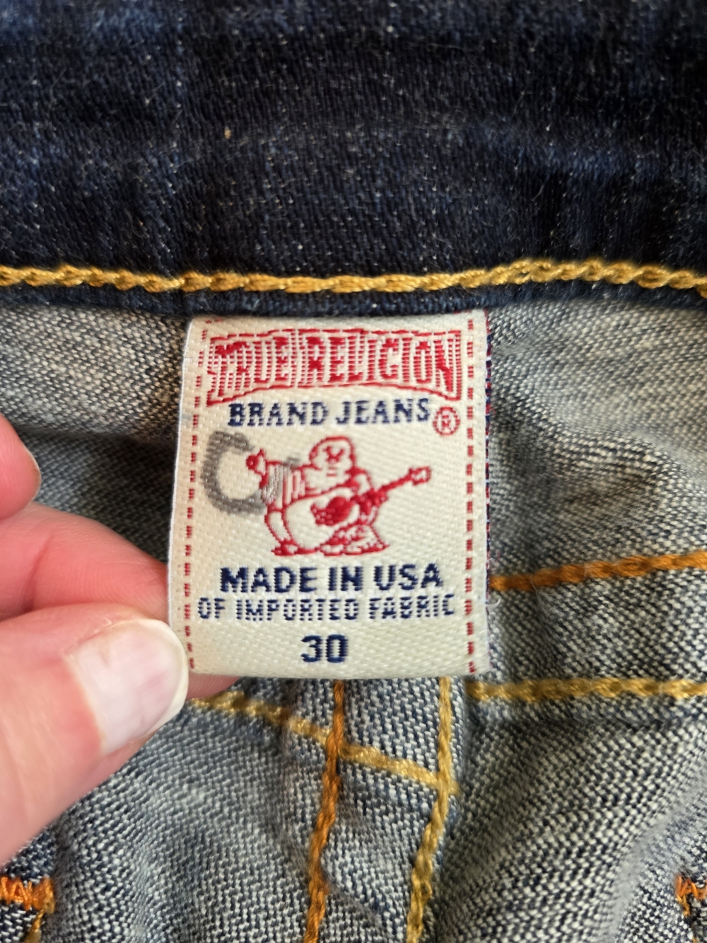 Vintage True Religion Stella Straight Jeans Womens Size 30 Made USA Indigo - Picture 7 of 9